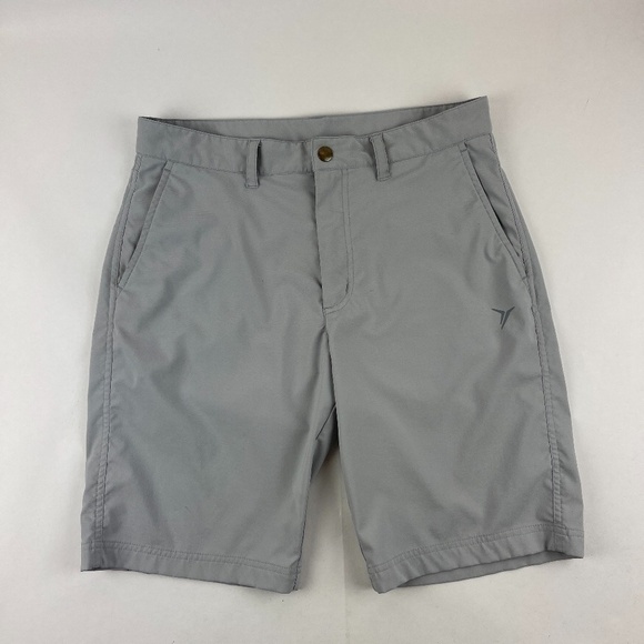 Old Navy Active Shorts Mens Size 30 Gray Flat Front Golf Pocket Zip - Picture 1 of 12